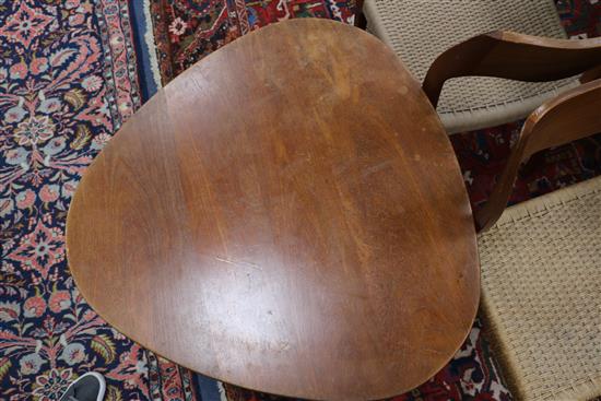 A teak folding table by France and Daverkosen Denmark W.79cm, D.77cm, H.56cm